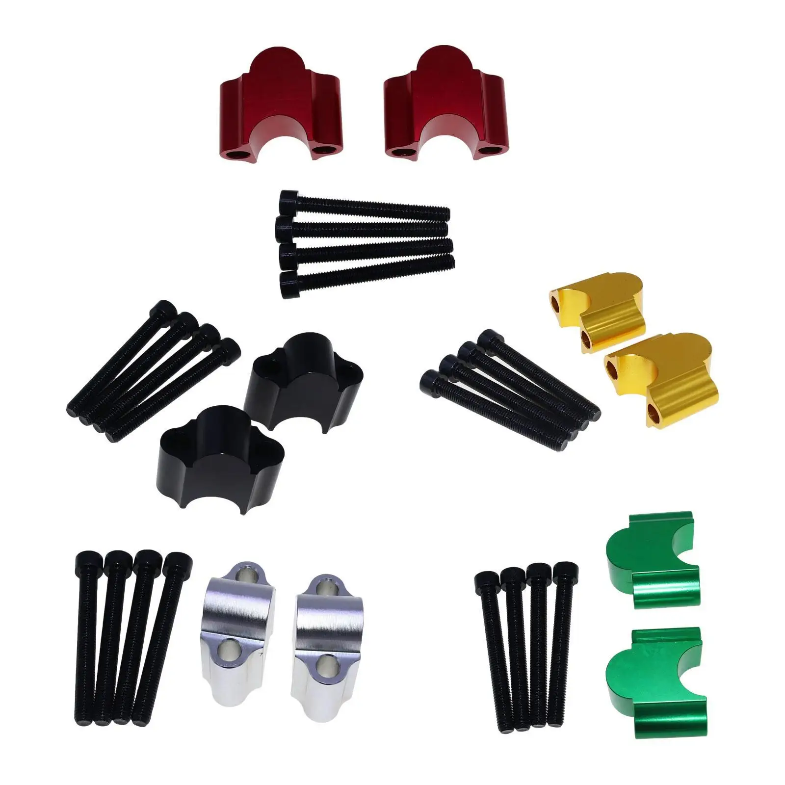 Motor Handlebar Riser Multipurpose Height Increase Easy to Install Stable Extension Clamp Adapter for Motorbike Accessories