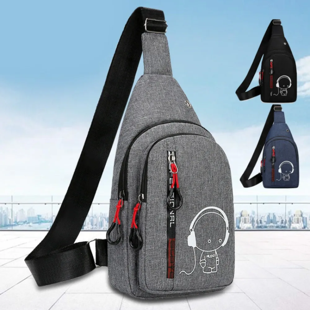 

Glow Men's Chest Bag Waterproof Large Capacity Cycling Shoulder Bag Commuting Multifunctional Casual Phone Pouch Cycling