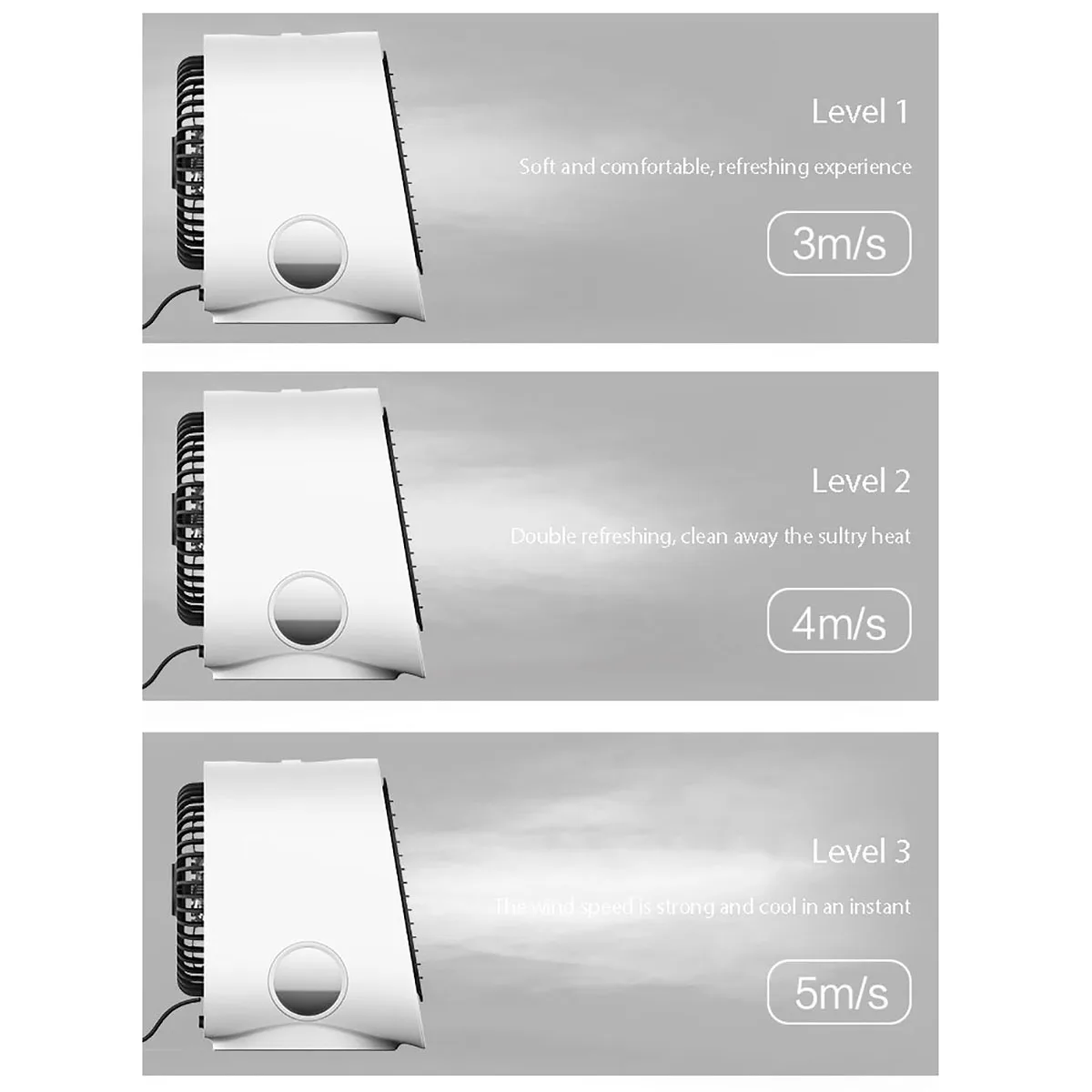 5V Nhà Điều Hòa Mini Cầm Tay 3 Màu Ánh Sáng Lạnh Máy Phun Sương Tạo Độ Ẩm Máy Lọc USB Ẩm Mát Có Bình Nước