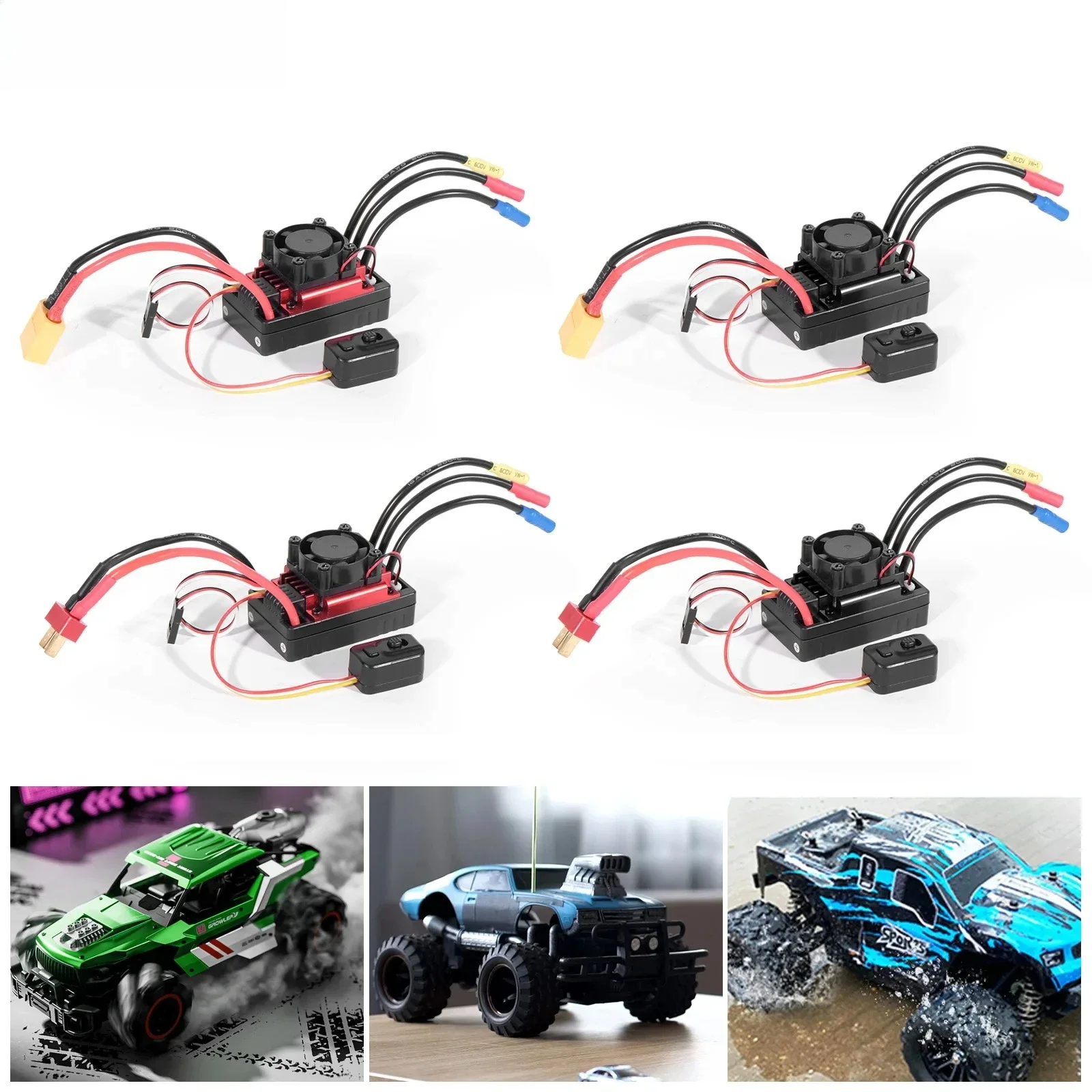 DrMas35A 60A Opt Waterproof Sensorless ESC Surpass Hobby 2-3S For 1/10-1/16 RC Car W/ F540 3650 Brushless Motor