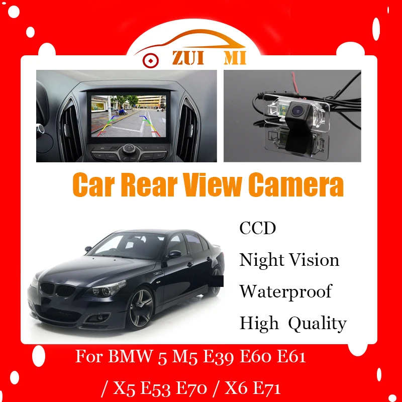 

Car Reverse Rear View Camera For BMW 5 M5 E39 E60 E61 X5 E53 E70 X6 CCD Full HD Waterproof Night Vision Backup Parking Camera