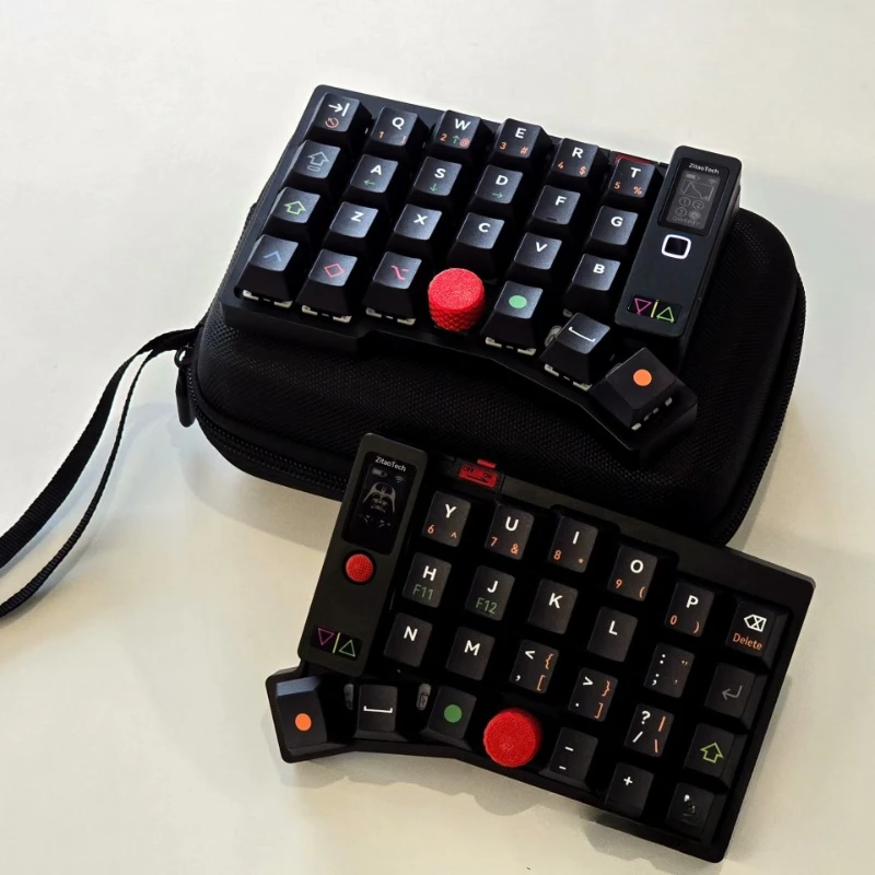 Hot sales Keypoint Split Keyboard Custom Dual Mouse Small Red Dot Touchpad Bluetooth USB Dual Mode ZMK Hot-swap MX Ergonomics - view 3