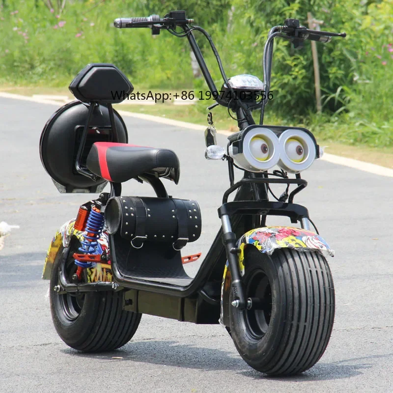 

New Harley Electric Vehicle Large Wide Tire Adult Scooter Two-Wheeled Off-Road Vehicle Battery Car Scooter Motorcycle Sports Car