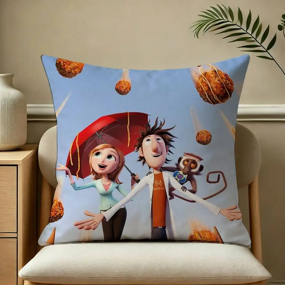 Classic Animations Cloudy-CWCM   Square Double-Sided printed Pillow Case Bedroom Bedside Pillow Sofa Cushion Cover