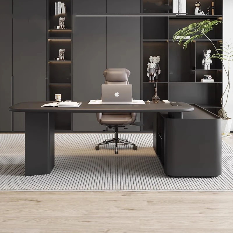 Desk Asthetic Strong Cheap White Office Desks Drawers Modern Luxury  Office Furniture