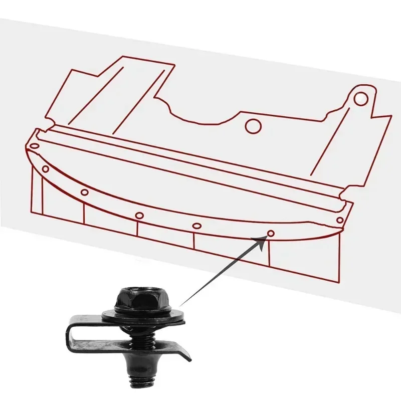 Pernos de carrocería de coche y Clips de tuerca en U cubierta de motor M6 bandeja inferior protector contra salpicaduras parachoques guardabarros