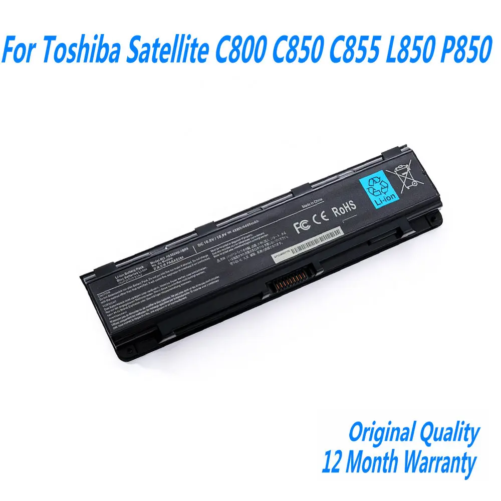

NEW 10.8V 48WH 4400MAH PA5024U-1BRS Laptop Battery For Toshiba Satellite C800 C850 C870 L800 L830 L840 L850 L870