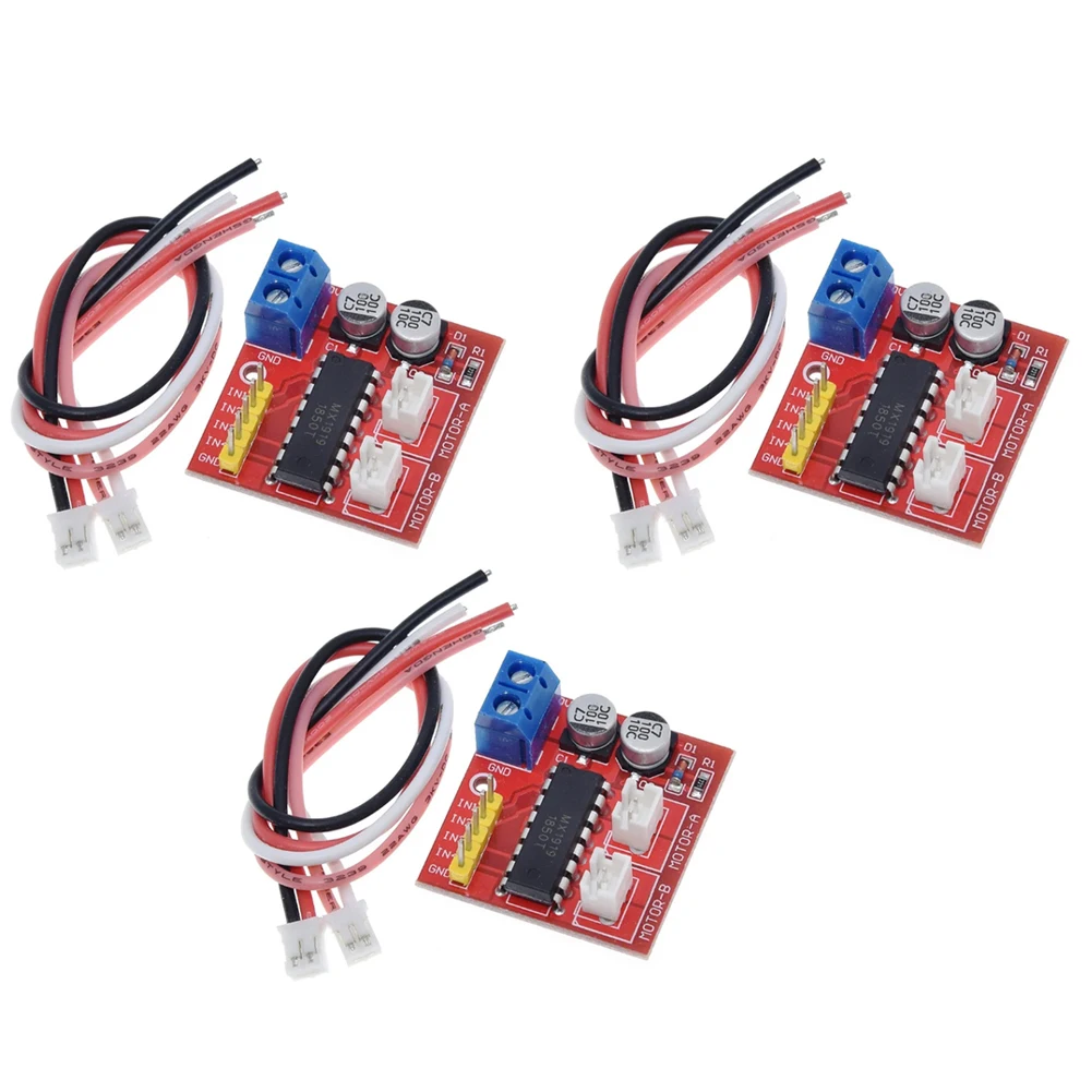 3PCS 31x32mm Motor Driver Board Wire 2V-10V Drive Controller Board For Bridge DC Motor Drive Modules For Intelligent Car