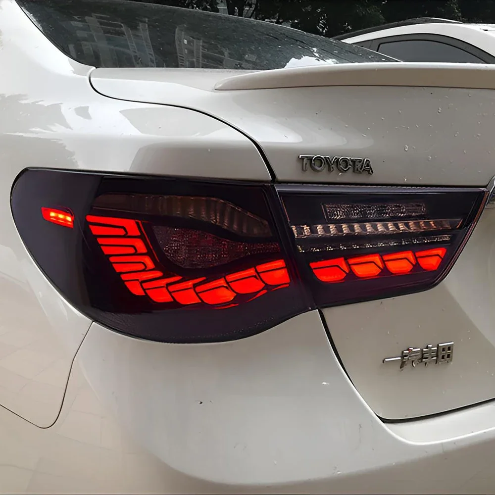 Auto Rear Back Lamps Assembly For Toyota REIZ MARK X 2010-2012 Upgrade Dragon Scale Style LED Dynamic Car Taillights Accessories