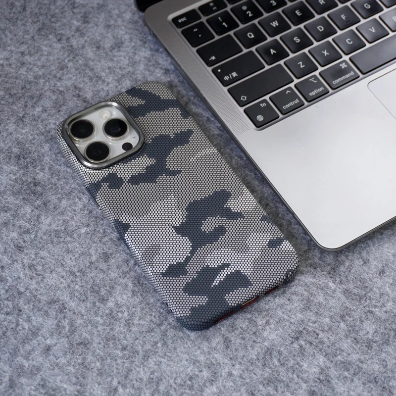 Alloy Lens Camouflage Graffiti MagSafe Phone Case for iPhone 16 15 16pro max 14 Pro 13 Wireless Charging 3D Relief Hard PC Cover