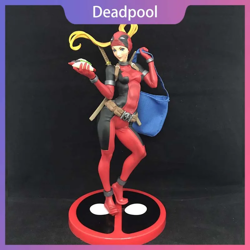 Lady Deadpool 24cm Action Figure X Men Anime Cartoon Bishoujo Statue Model Toy Doll Room Decor Collection Birthday Xmas Gift Kid