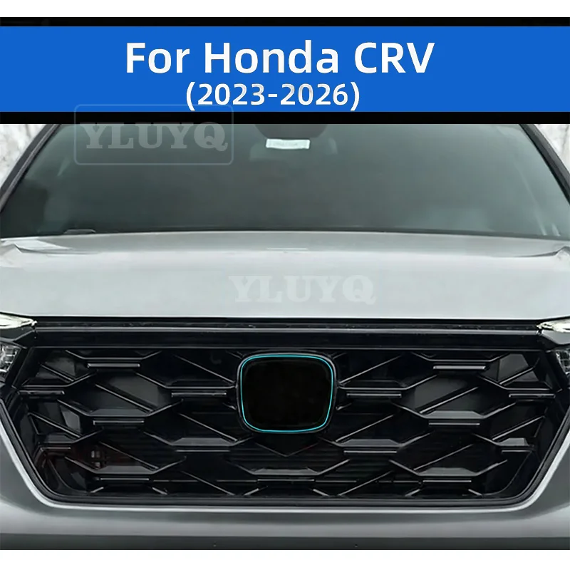 Para Honda CRV CR-V 2023-2026: Película Protetora TPU PPF Pré-Cortada Fumê Escuro para Emblema Frontal do Carro, Acessório Exterior Anti-riscos