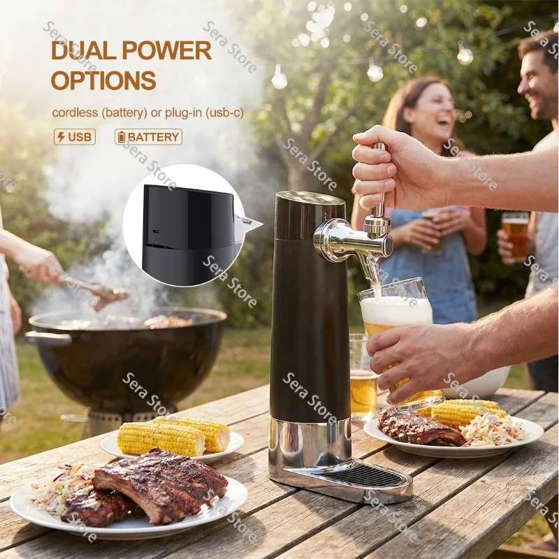2026 New Star Compass Desktop Beer Machine Beer Foam Machine Ultrasonic Vibration Foamer