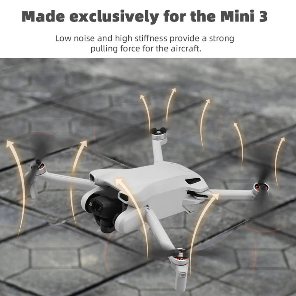 2/4 paires d'hélices 6030F pour Drone DJI Mini 3, lame de ventilateurs d'aile légère de remplacement pour Mini 3 avec vis, accessoire de rechange