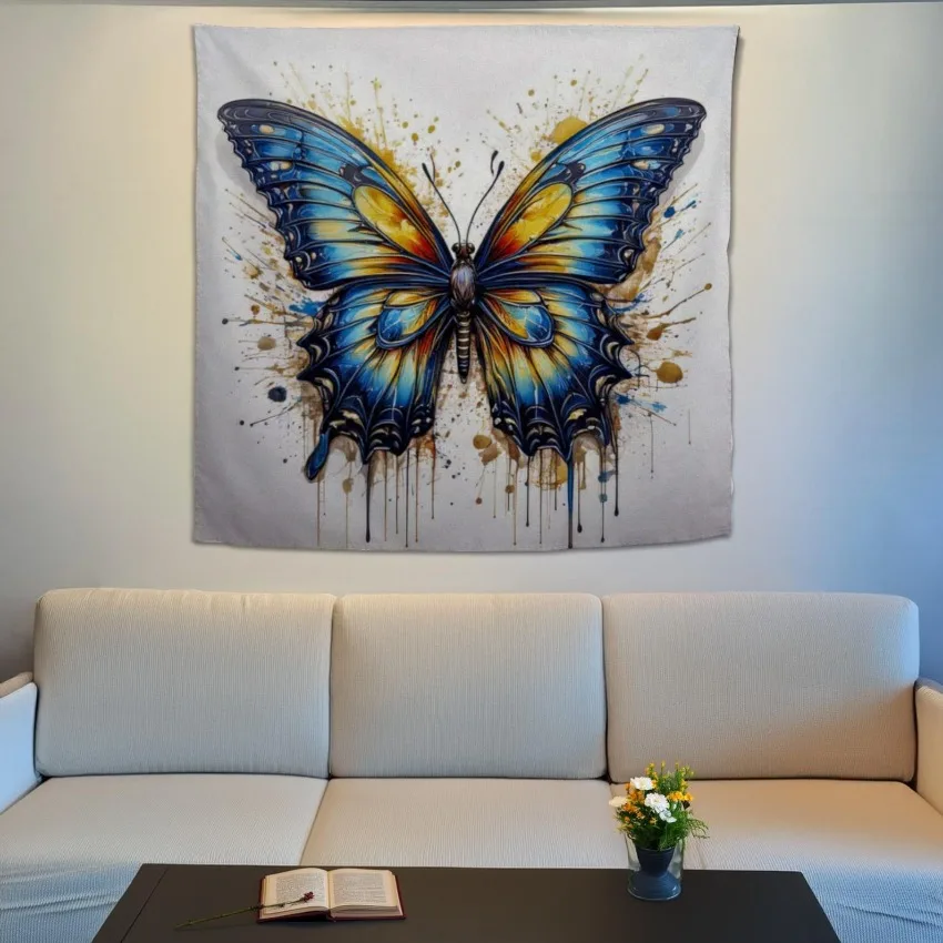 Large Butterfly Tapestry Wall Hanging Art Minimalist Butterfly Decor for Girls Bedroom Above Bed Home Decoration Gift