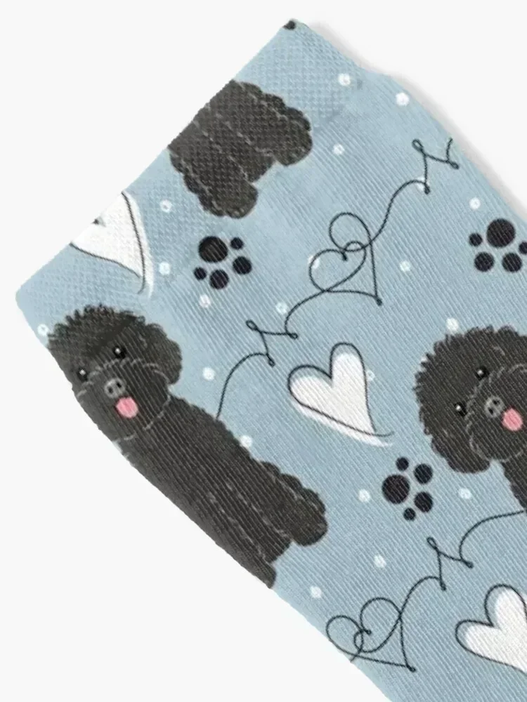 LOVE Black Toy Poodle Socks set New year's Stockings man Men's Socks Luxury Women's