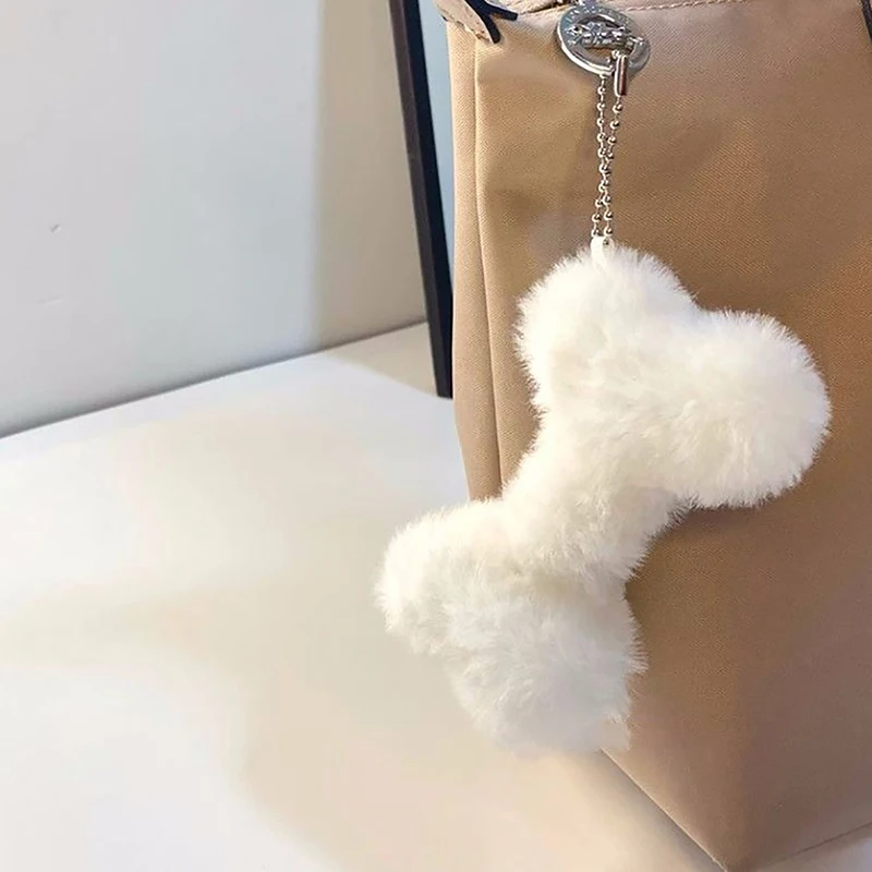 

Симпатичные Брелоки для ключей, белые брелоки для мальчиков и девочек, украшения для сумок, студенческие аксессуары