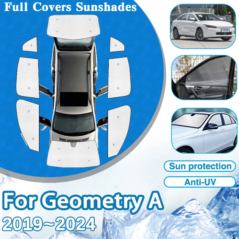 

Car Full Anti-UV Sun Visor For Geely Geometry A 2019 2020~2024 Car Parasol Window Windshield Sunshades Cover Sticker Accessories