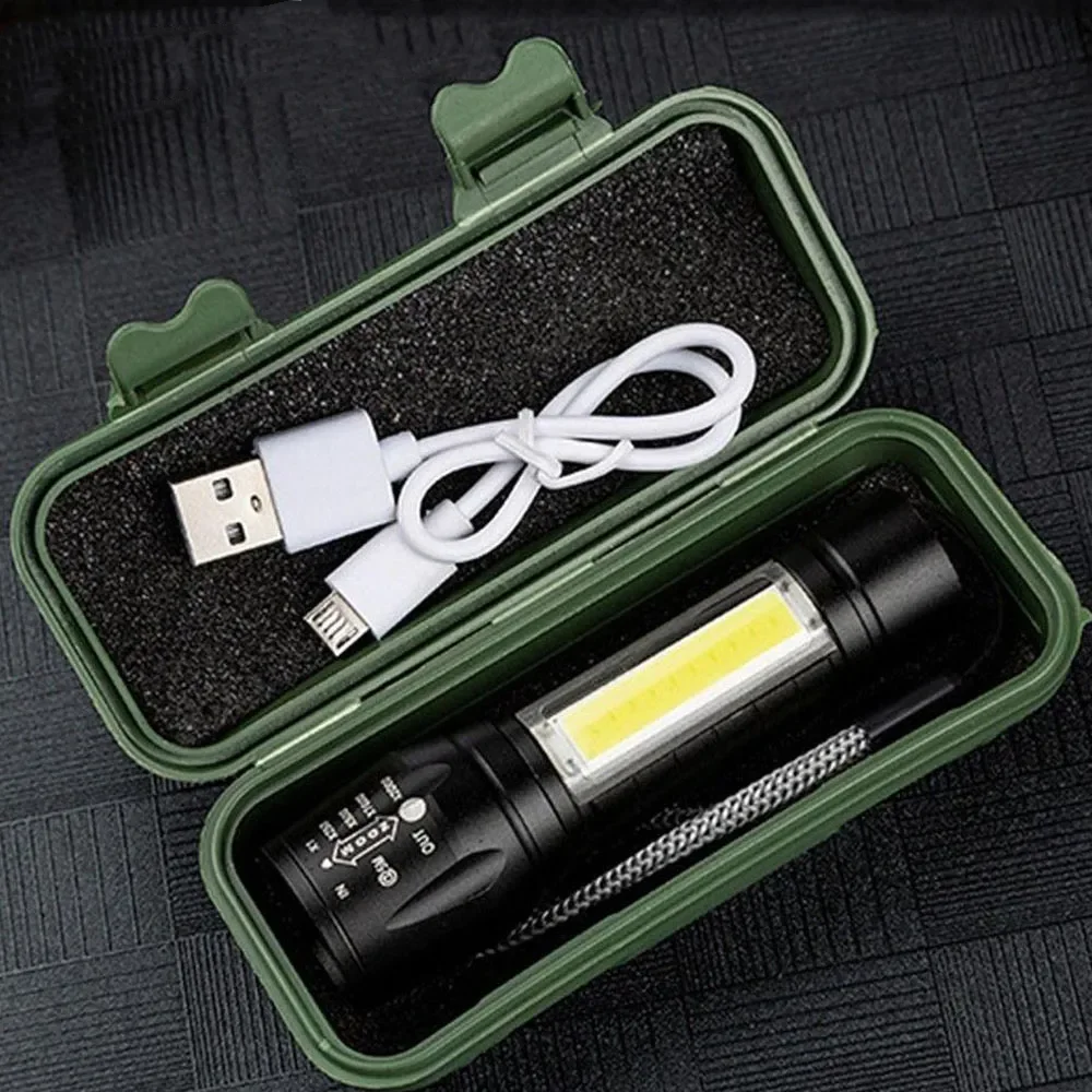 Portable Rechargeable Zoom LED Flashlight XP-G Q5 Mini Flash Light Torch Lantern 3 Lighting Modes Camping lamp