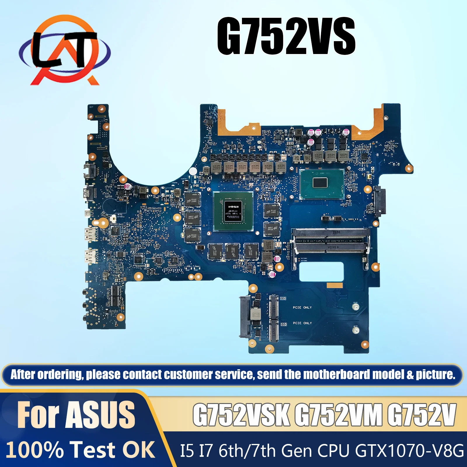 G752VS i7-6700HQ i7-6820HK CPU GTX1060/GTX1070 GPU Mainboard For ASUS ROG G752VS G752VSK G752VM GFX72V GFX72 Laptop Motherboard