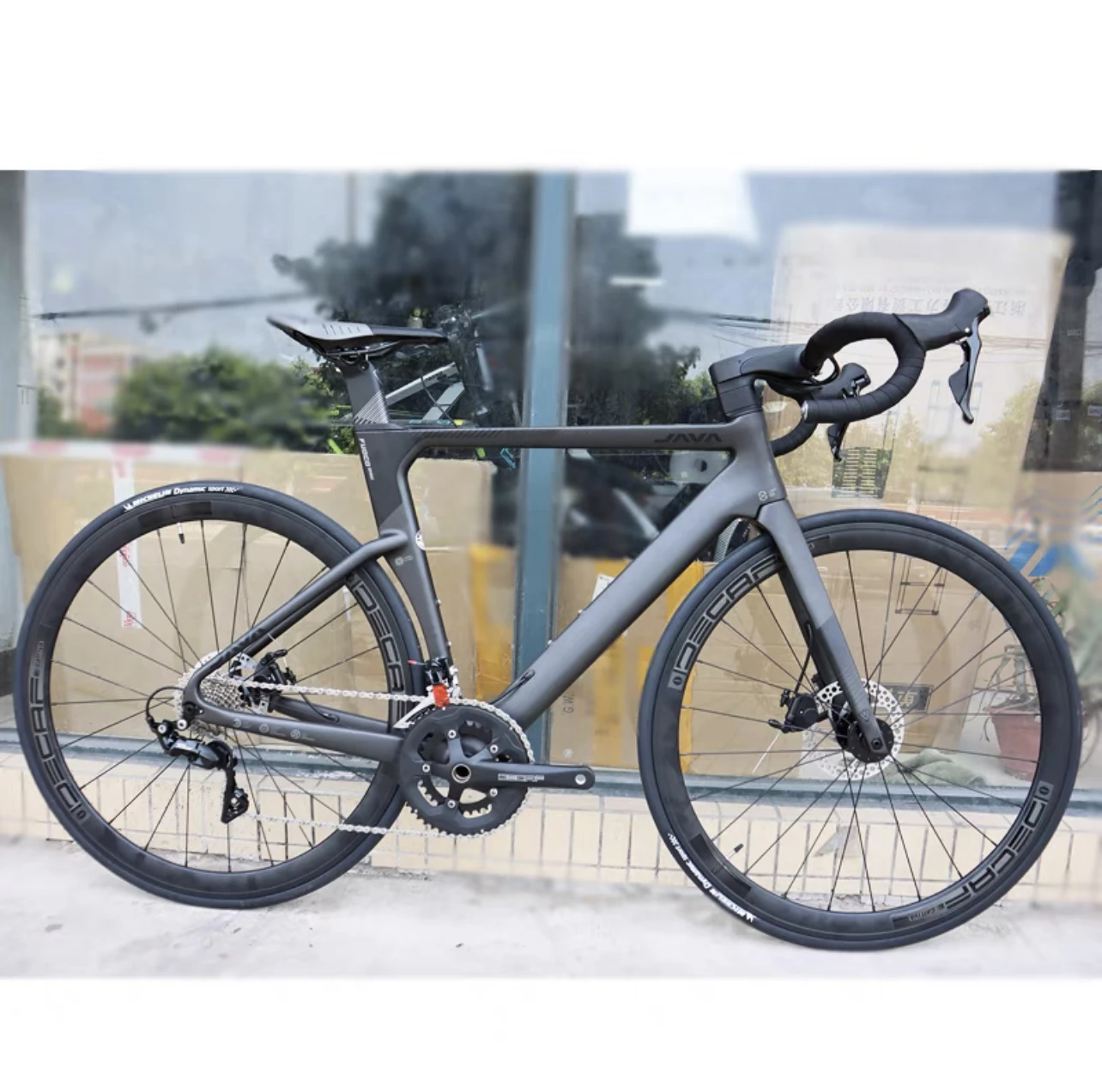 

Java FUOCO J.AIR Carbon Fiber Road Bicycle 22 Speed Carbon Race Bike Wire Pull Hydraulic Disc Brake R7000 105 UCI Certification