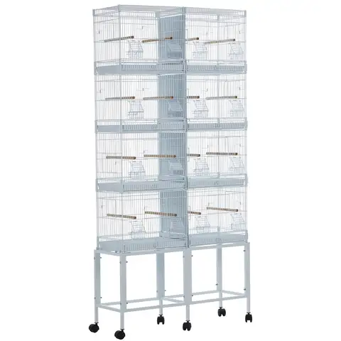 Extra Large Bird Cage Metal Parrot Cage for Mid-Sized Parrots Cockatiels Conures Parakeets Lovebirds Budgie Finch, White
