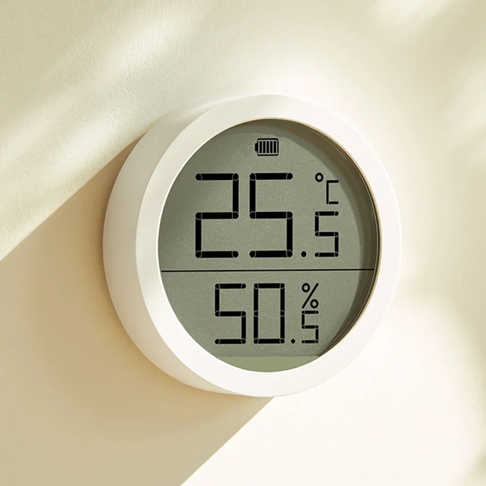 Xiaomi-Sensor de temperatura y humedad Qingping Lite C/E, pantalla LCD, soporte Celsius y Fahrenheit, Cambio para dormitorio y sala de estar