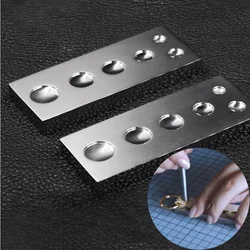 Multifunctional Stainless Steel Beating Table Base Handwork Leather Goods Tool Rivet Four Snap Mounting Tool 6 in 1 Universal