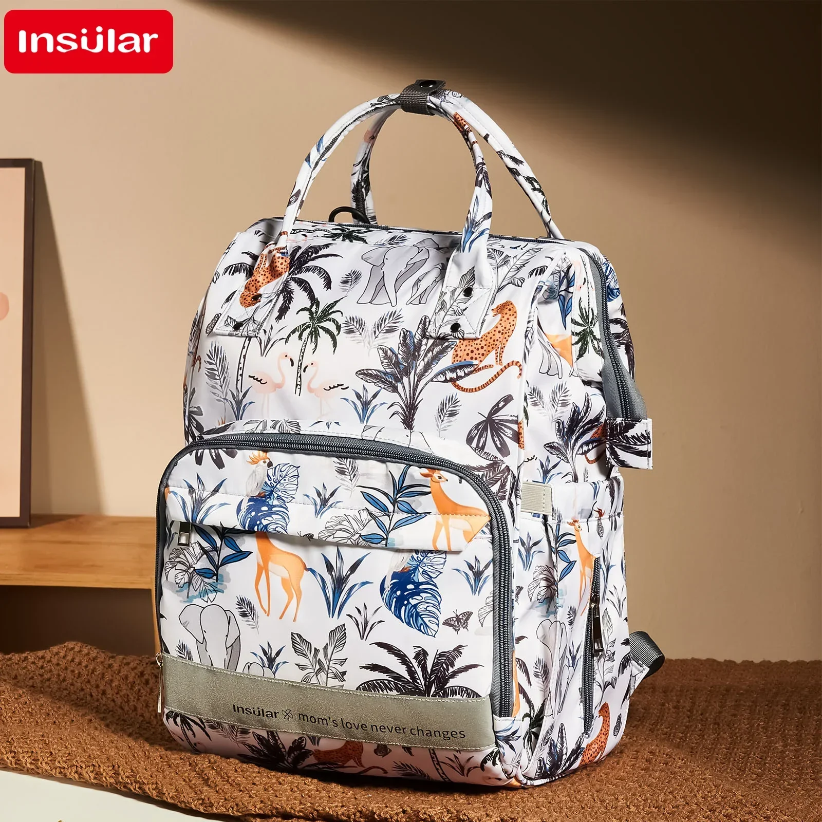 Multifunctional Diaper Bag Backpack Large Waterproof with Changing Pad for Mommy