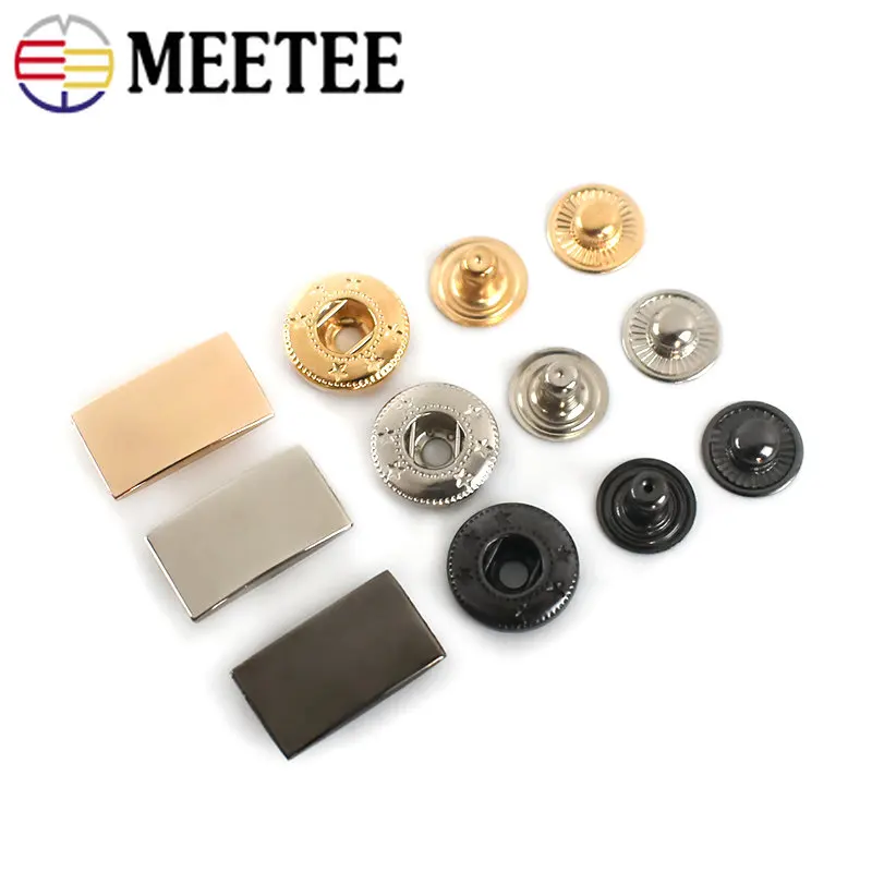 10/20Sets Metal Snap Buttons Press Studs Fastener Buckle for Clothes Down Coat Garment Bag DIY Craft Sewing Supplies Accessories