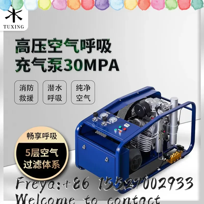 Positive pressure breathing high pressure air compressor 30mpa diving fire cylinder air respirator air pump 30mpa