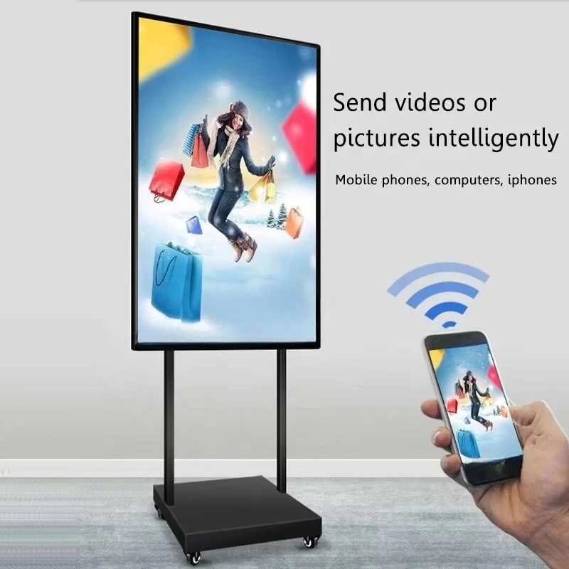 50-Inch Full HD Smart Light Box Vertical LED Advertising Display Machine Indoor Digital Poster LCD Screen 1 Year Shopping Mall
