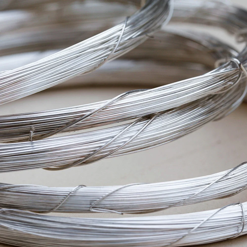 S9999 Pure Solid 999 Sterling Silver Wire 2mm to 4mm Beading Stringing Jewelry Thread Line Filament Connector Accessories