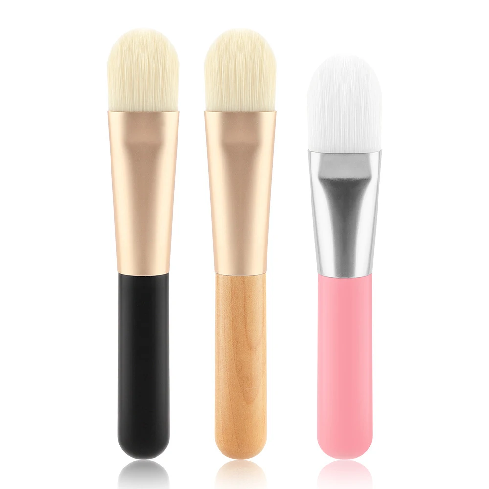 

1pc Face Mask Brush Flat Soft Hair Facial Cleansing Skin Care Blender Foundation Applicator Concealer Brush Beauty Makeup Tool