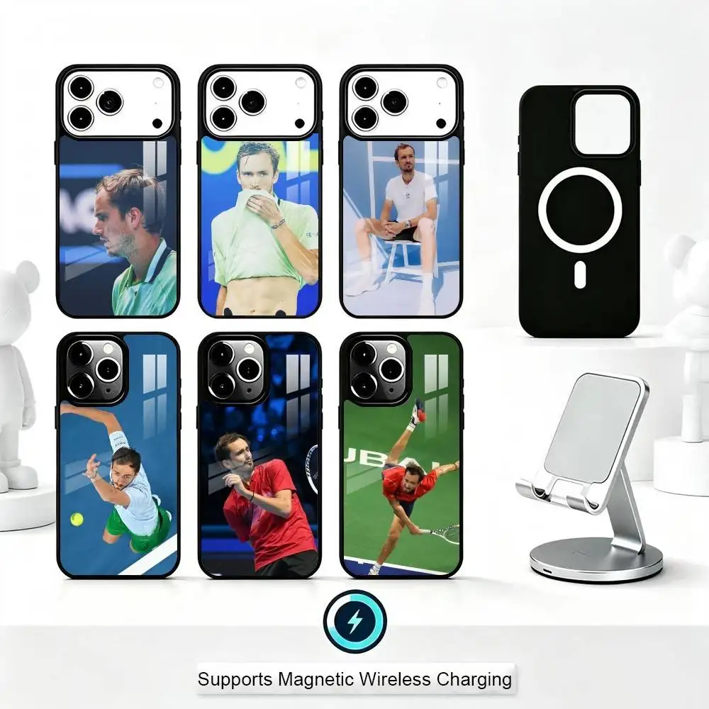 King of Hard Court Daniil Medvedev Phone Case For iPhone17,16,15,14,13,12,11 Plus,Pro Supports Magnetic Wireless Charging