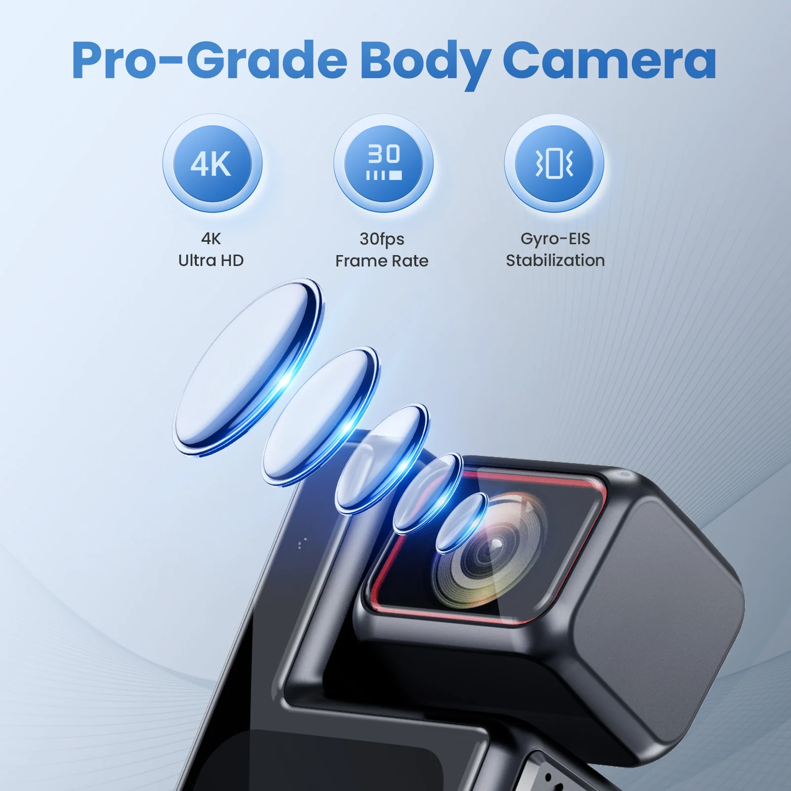 1.7Inch Screen  4K UHD 180Degree Rotation Lens WIFI Law enforcement instrument Video Digital Camera