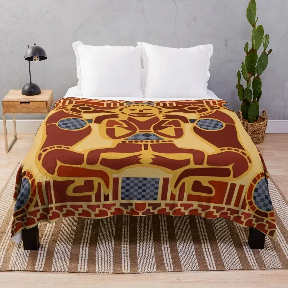 

Imagining Sutton Hoo: Wolf and Warrior Throw Blanket Elegant Warm Throw Blanket for Hotel Home