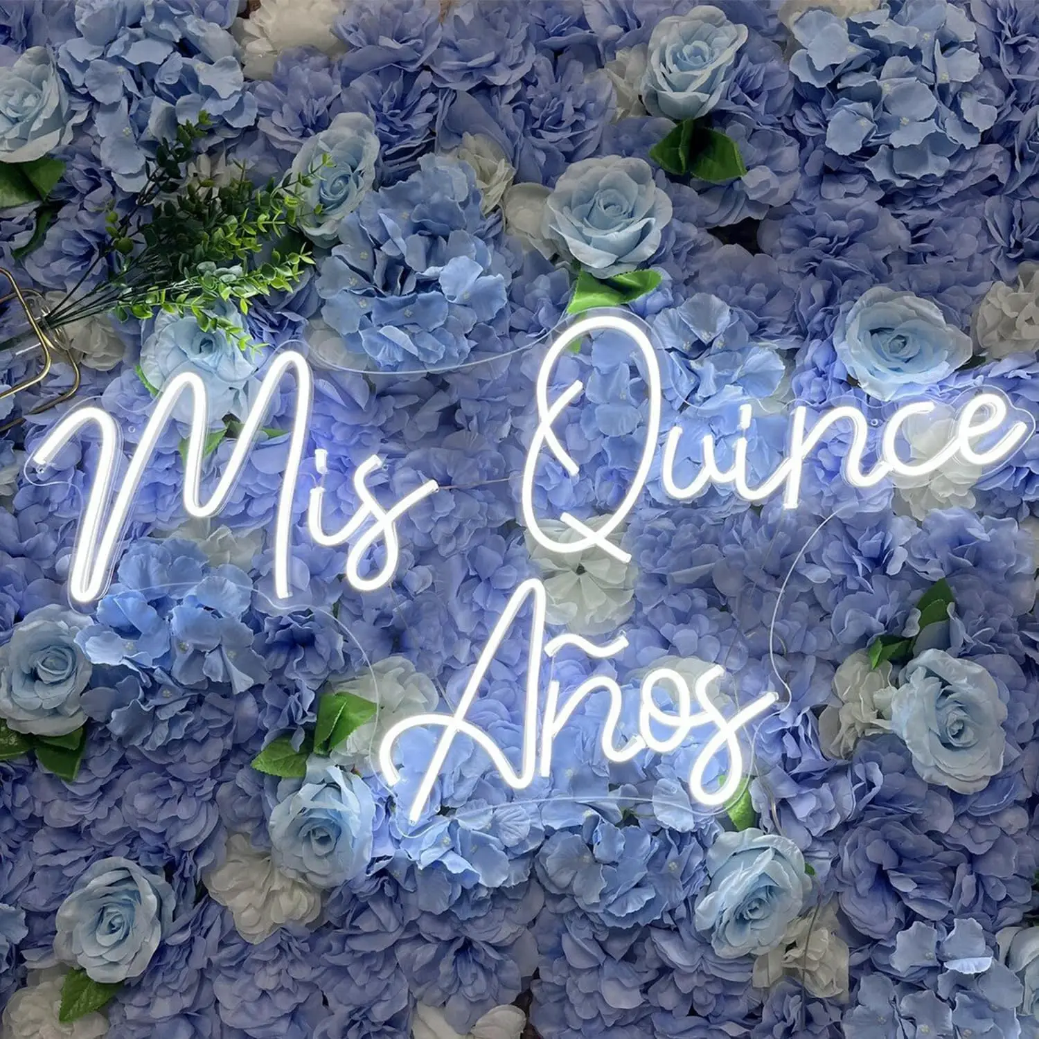 Mis Quince Años Neon Sign USB Dimmable LED Neon Light for Wall Decor White Quinceanera Neon Birthday Gift Quince Light Up Sign