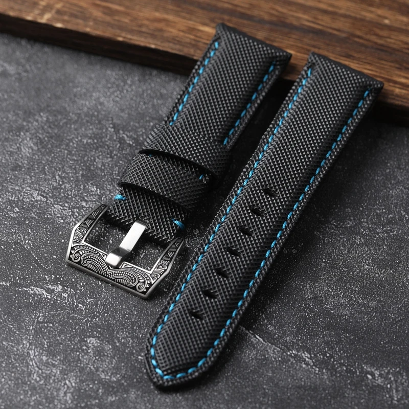 Handgefertigtes Carbonfaser-Straßenarmband Brack Bule 20MM 22MM 24MM 26MM kompatibel für mechanische Uhren-Herrenarmband