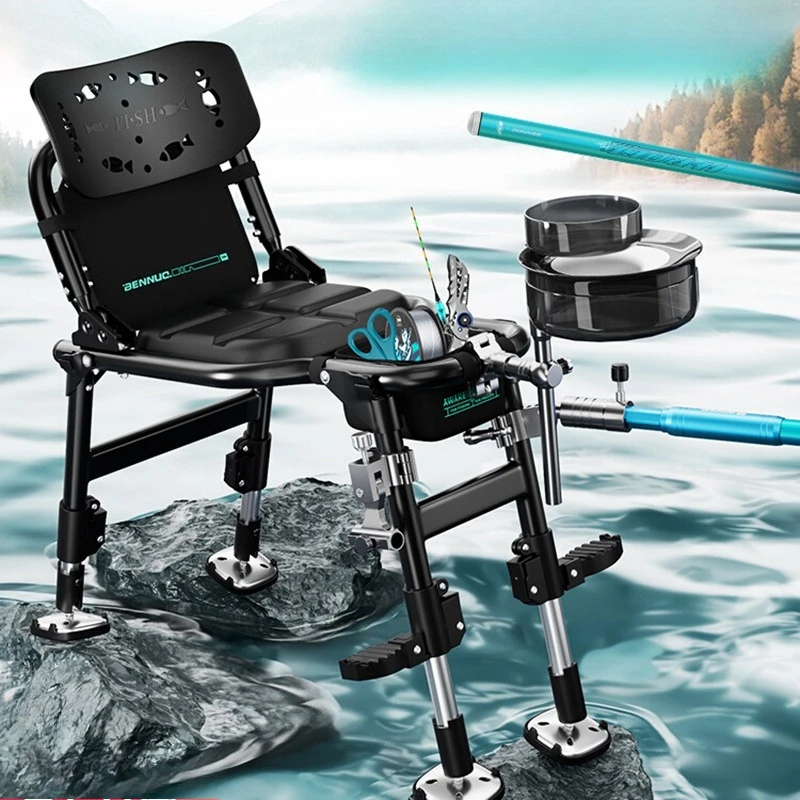 

Modern Simple Fishing Chair Rider Multifunctional Portable Folding Chair Specialized Outdoor Furniture Leżaki Plazowe FYFC
