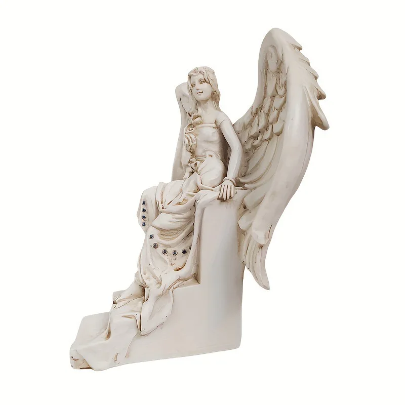 19cm Thanksgiving Angel Statue Garden Staircase Decoration Commemoration and Redemption Angel