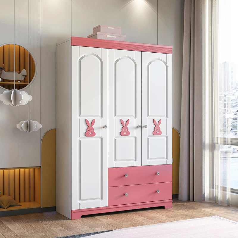 Wooden Nordic Luxury Wardrobe Modern European Apartment Clothes Bedroom Wardrobes Storage Women Ropero Armable Home Furniture