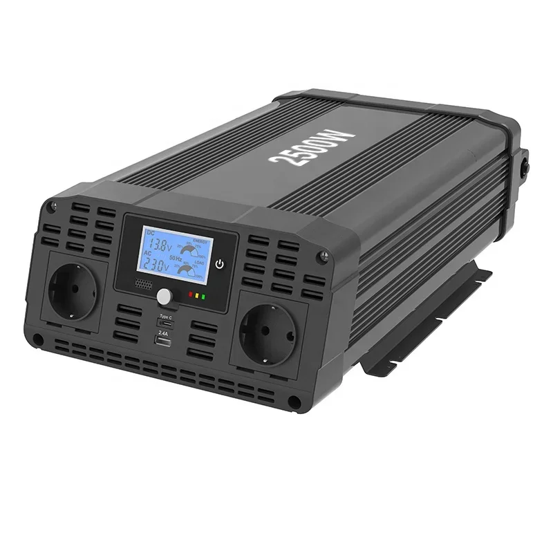 OEM Manufactured 2500Watts Pure Sine Wave Inverter Real Power Off-Grid AC Intelligent 120V/220V V Inverters & Converters