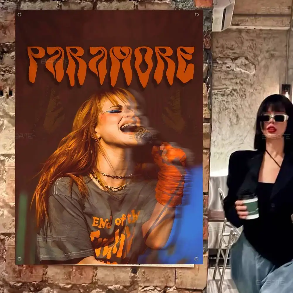 Cool Band P-paramore Tienda de gran tamaño Promoción de arte Cabina publicitaria Bandera Banners colgantes