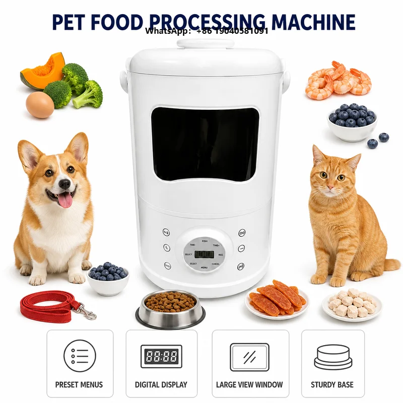 Dog Food Making Machine Multifunctional Pet Food Processing Machine with Digital Display, Electric Pet Snack Maker