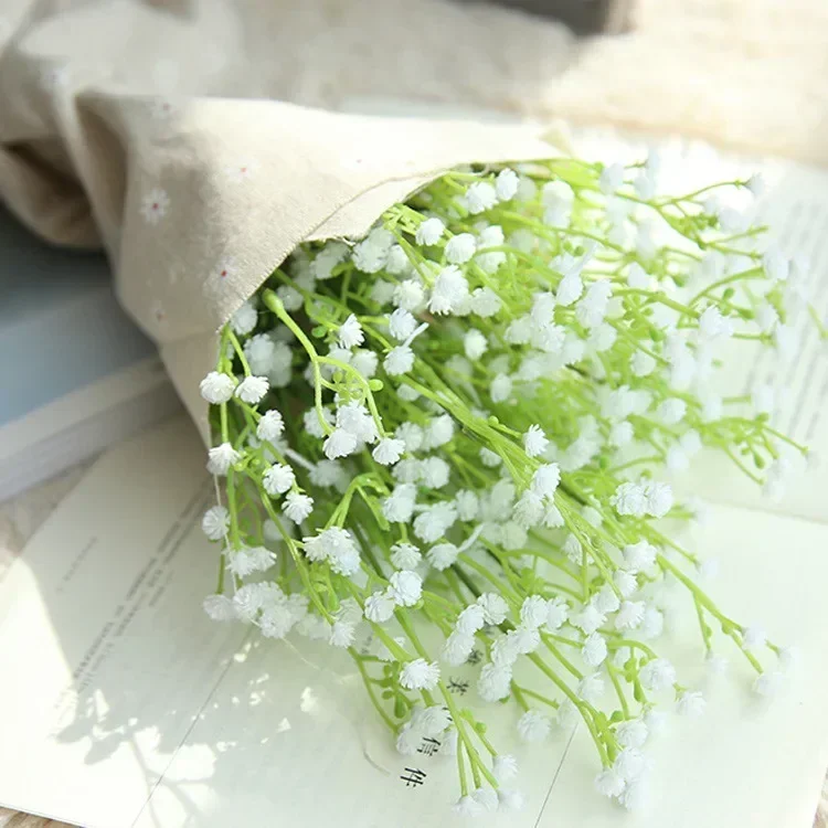 22CM sztuczne kwiaty imitacja Gypsophila plastikowe DIY dziecko oddech kwiatowy akcesoria do dekoracji ślubnych aranżacja bukietów