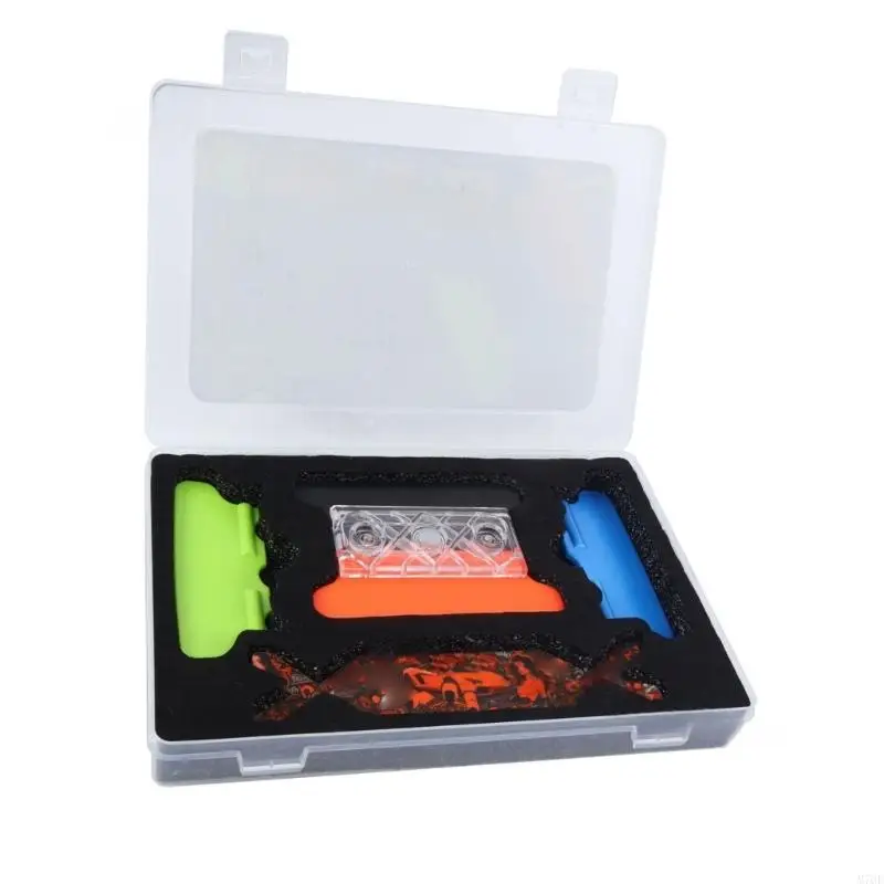 M76E أداة ممسحة مغناطيسية لأغشية نافذة السيارة قابلة للتعديل مع شفرة مزدوجة الجوانب لتطبيق الفينيل