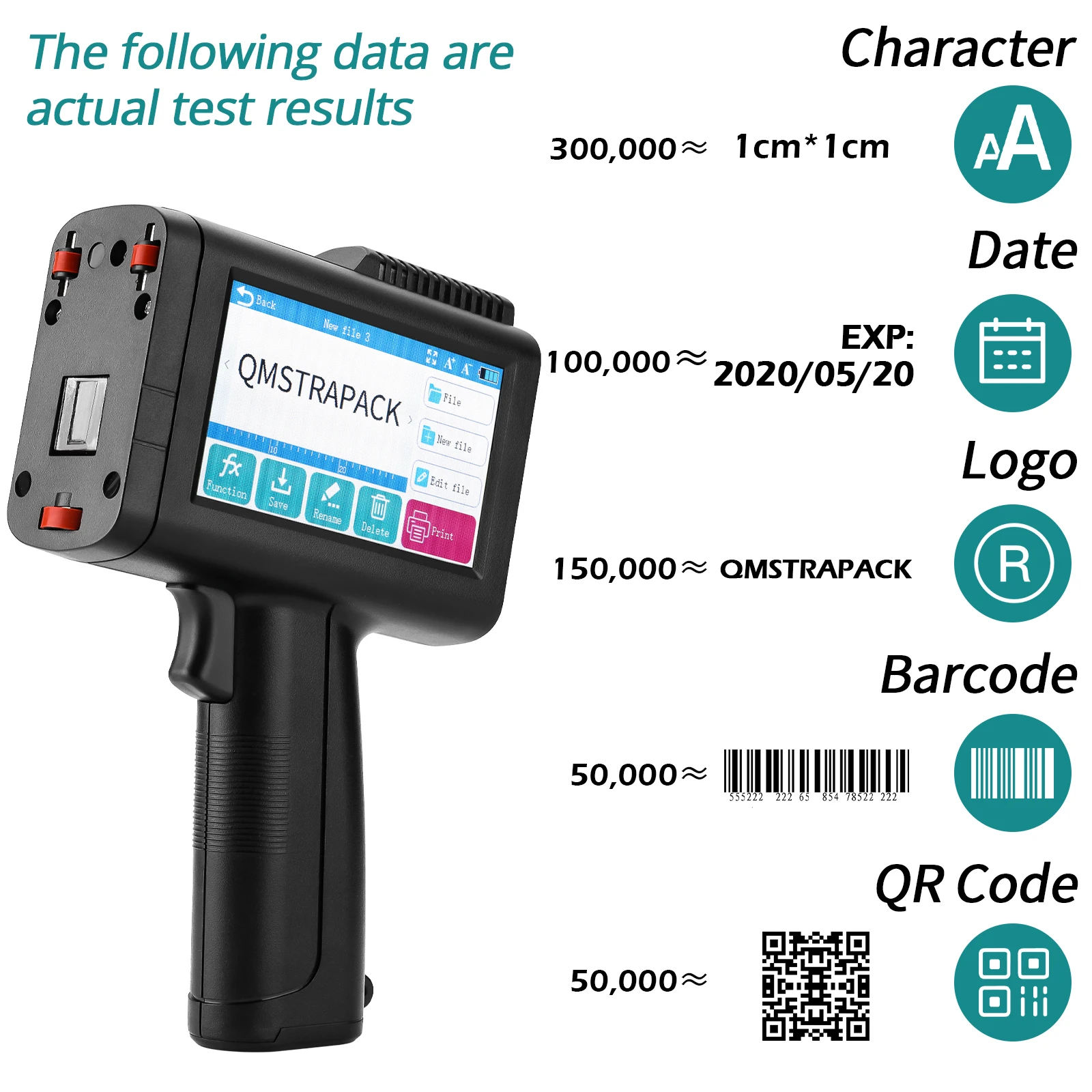 Imagem -06 - Handheld Inkjet Printer Gun Tinta de Secagem Rápida Código de Barras qr Número do Lote Logotipo Data Label Printer Não Criptografado 127 Milímetros