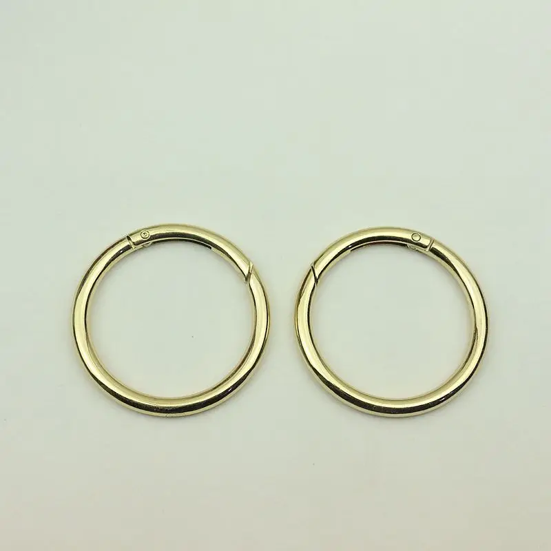 10Pcs 50mm Metal Spring O Ring Round Openable Round Snap Hook for Bag Strap Keychain Pendant DIY Sewing Accessories