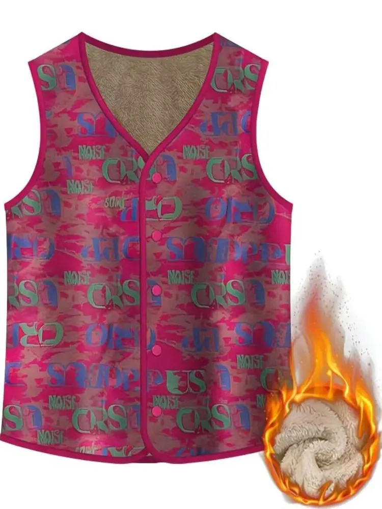 

Chinese Sle Thiened Fce Vest Faionable Retro oulder Padl Women's Svel Top V-ne Single Button Closure